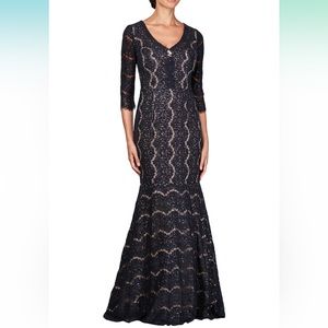 Beautiful navy Alex Evenings gown, size 8, BNWT
